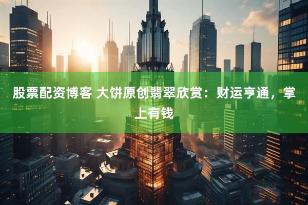 股票配资博客 大饼原创翡翠欣赏：财运亨通，掌上有钱